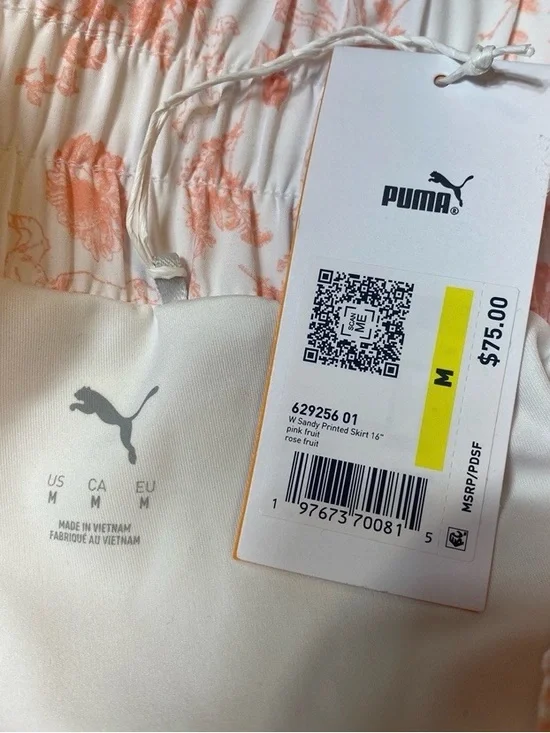 Puma Skort Womens M Multi Floral Lined Performance Running NWT! - Picture 8 of 9
